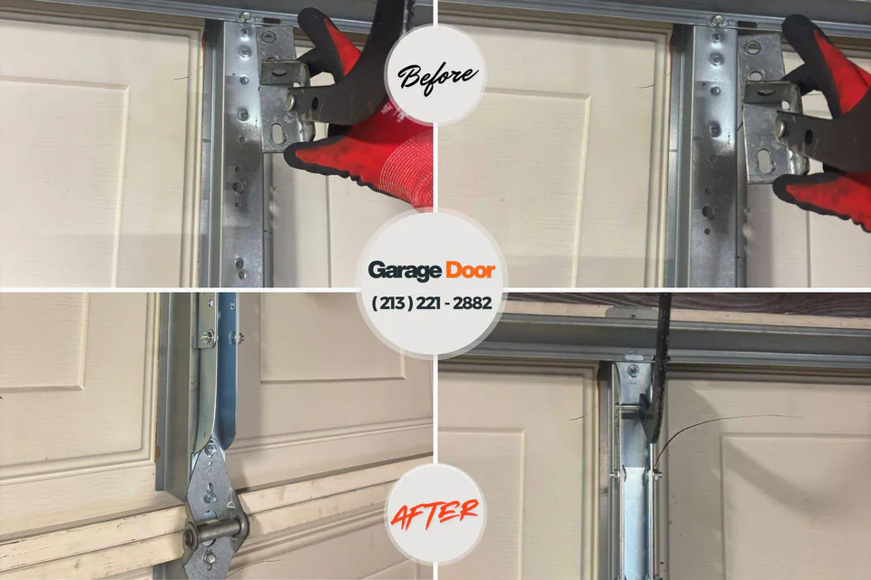 Before and after: garage door repair Mariaville Lake, NY